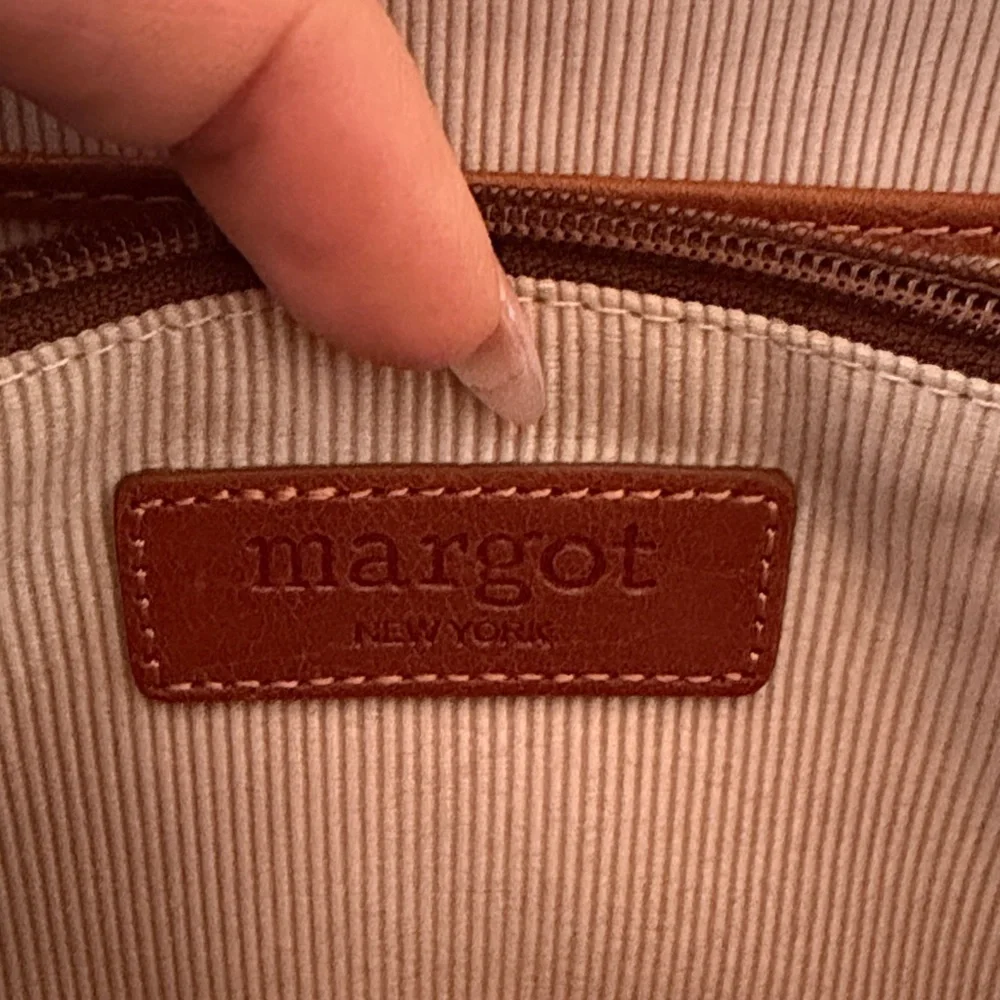 Margot New York Tan Leather Wristlet Wallet